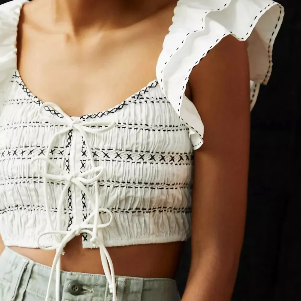 Anthropologie Smocked Pullover